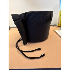 Vintage Primitive Black Amish Bonnet Dutch Hat Prayer Cap Authentic Tie Front